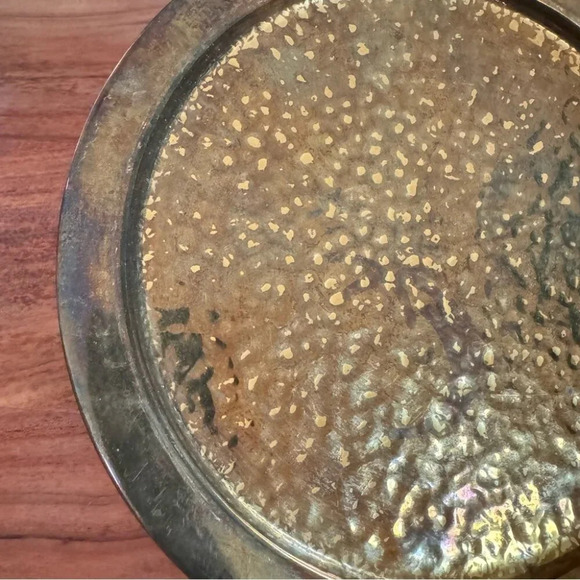 Old Antique Brass Tray Made In England Nestor - Picture 5 of 7